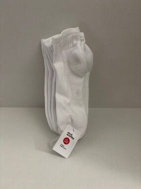 Dealworthy White Low-Cut Ankle Socks 5 Pack Men’s Shoe Size 6–12 NEW
